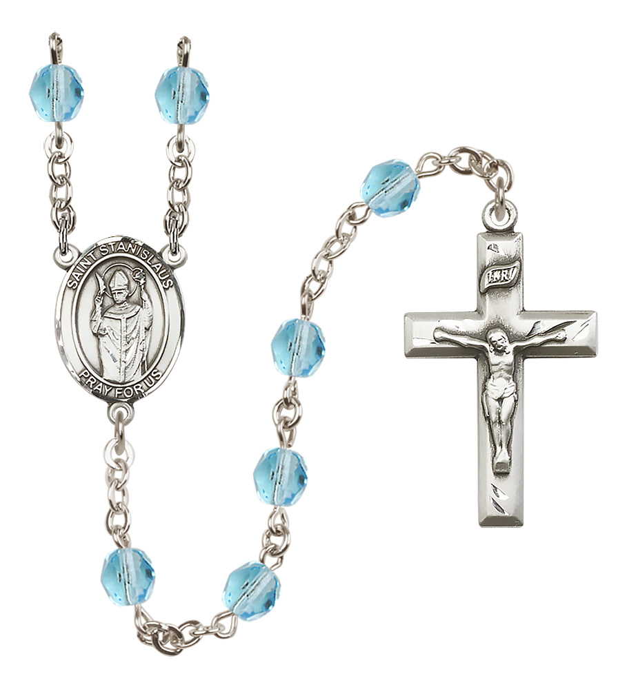 Saint Stanislaus R6000-8124 6mm Rosary Aqua 190$